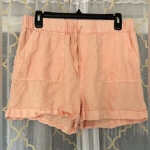 Velvet Heart Women's Tencel Drawstring Elastic Waist Casual Cuff Shorts